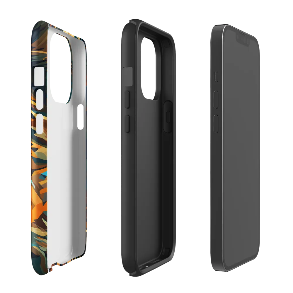 Wild Symphony: Abstract Tigers | Phone Case |  13 Pro | Tough Case | Glossy