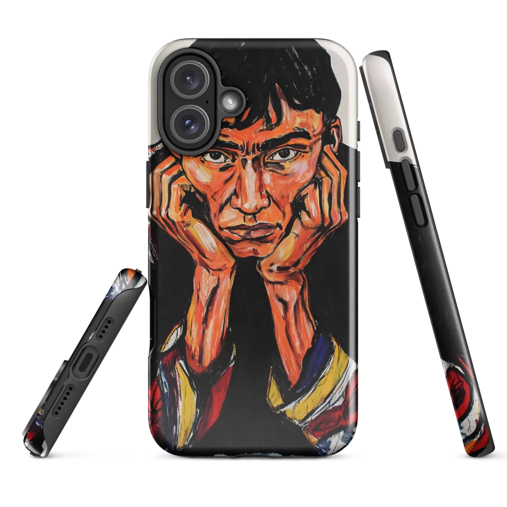 Contemplative Intensity: An Expressionist Portrait