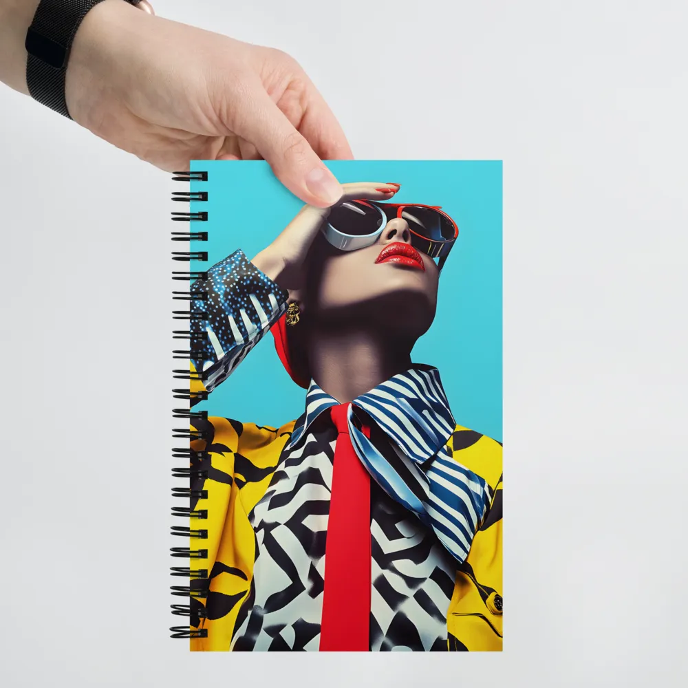 Chic Confidence in Bold Patterns | Spiral Notebook