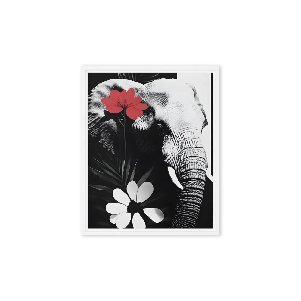 Elephant Harmony | Canvas with White Frame | 8″×10″