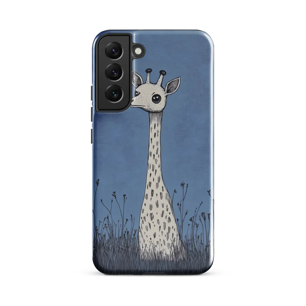 Whimsical Giraffe in Blue