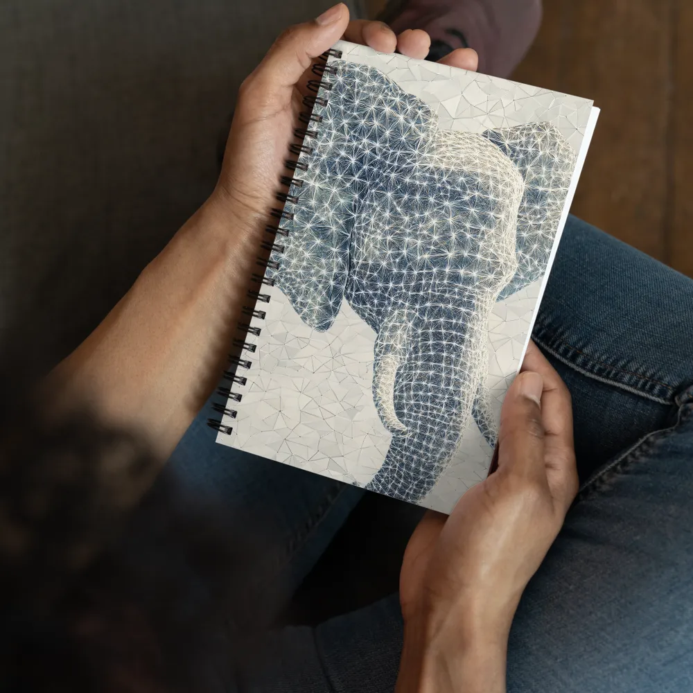 Ethereal Elegance: The Stylized Elephant | Spiral Notebook