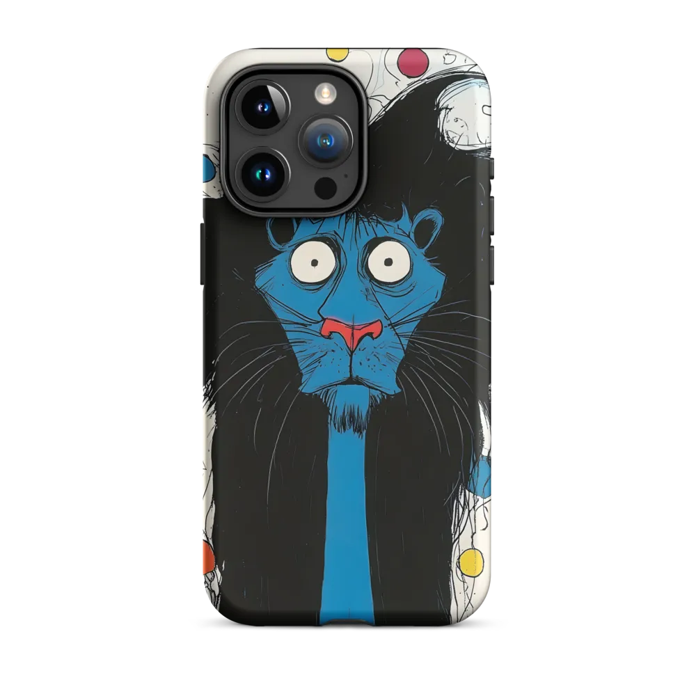 Whimsical Blue Lion