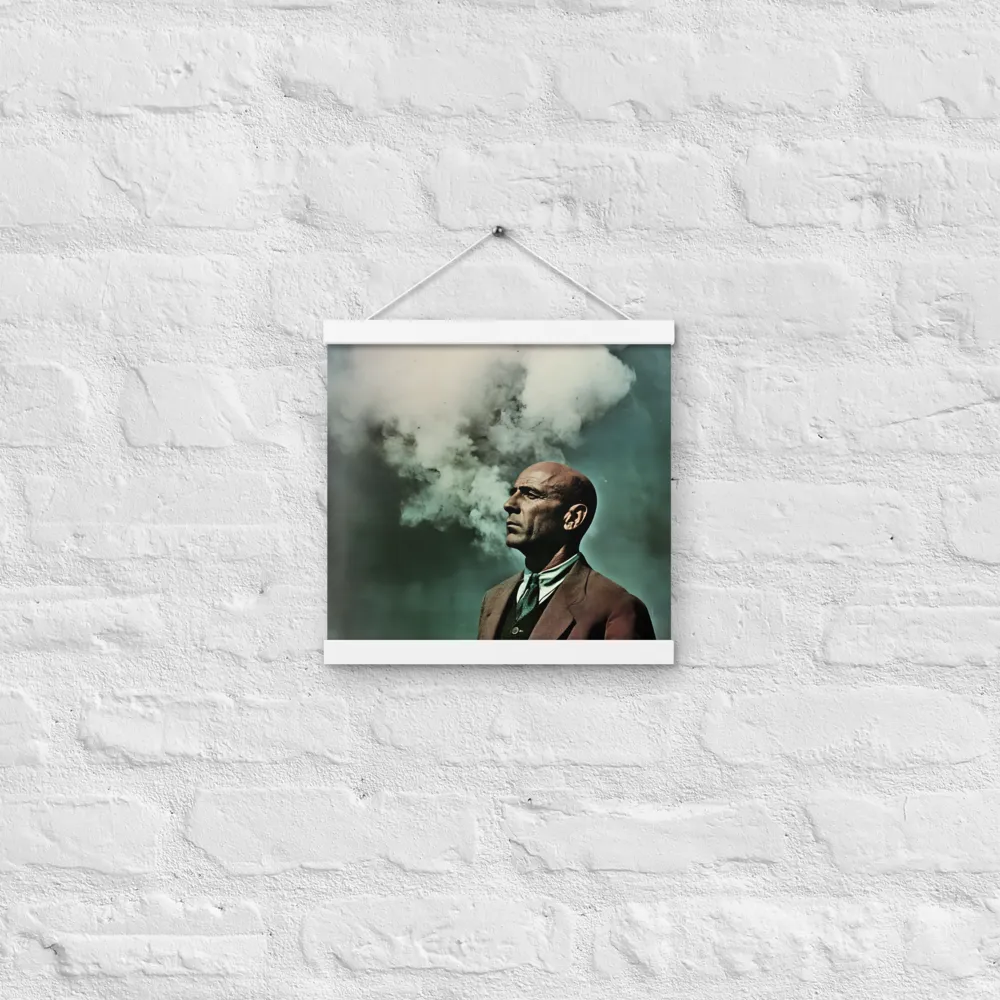 Clouded Thoughts | Poster With White Wood Hanger | 12″×12″