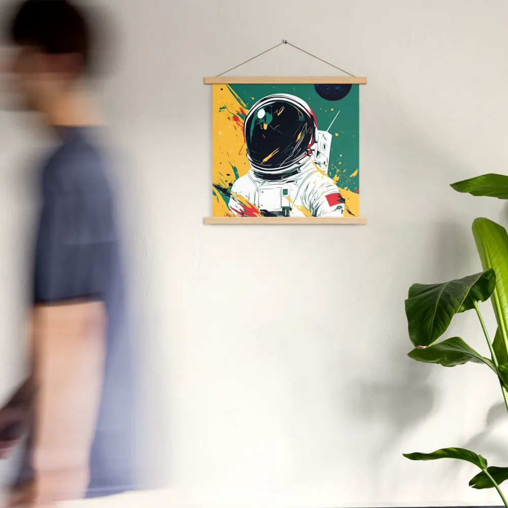 Galactic Explorer: A Modern Odyssey | Poster With Oak Wood Hanger | 18″×18″