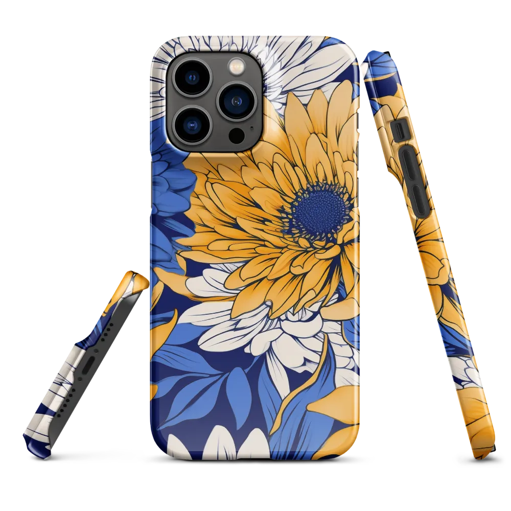 Floral Harmony in Blue and Yellow
