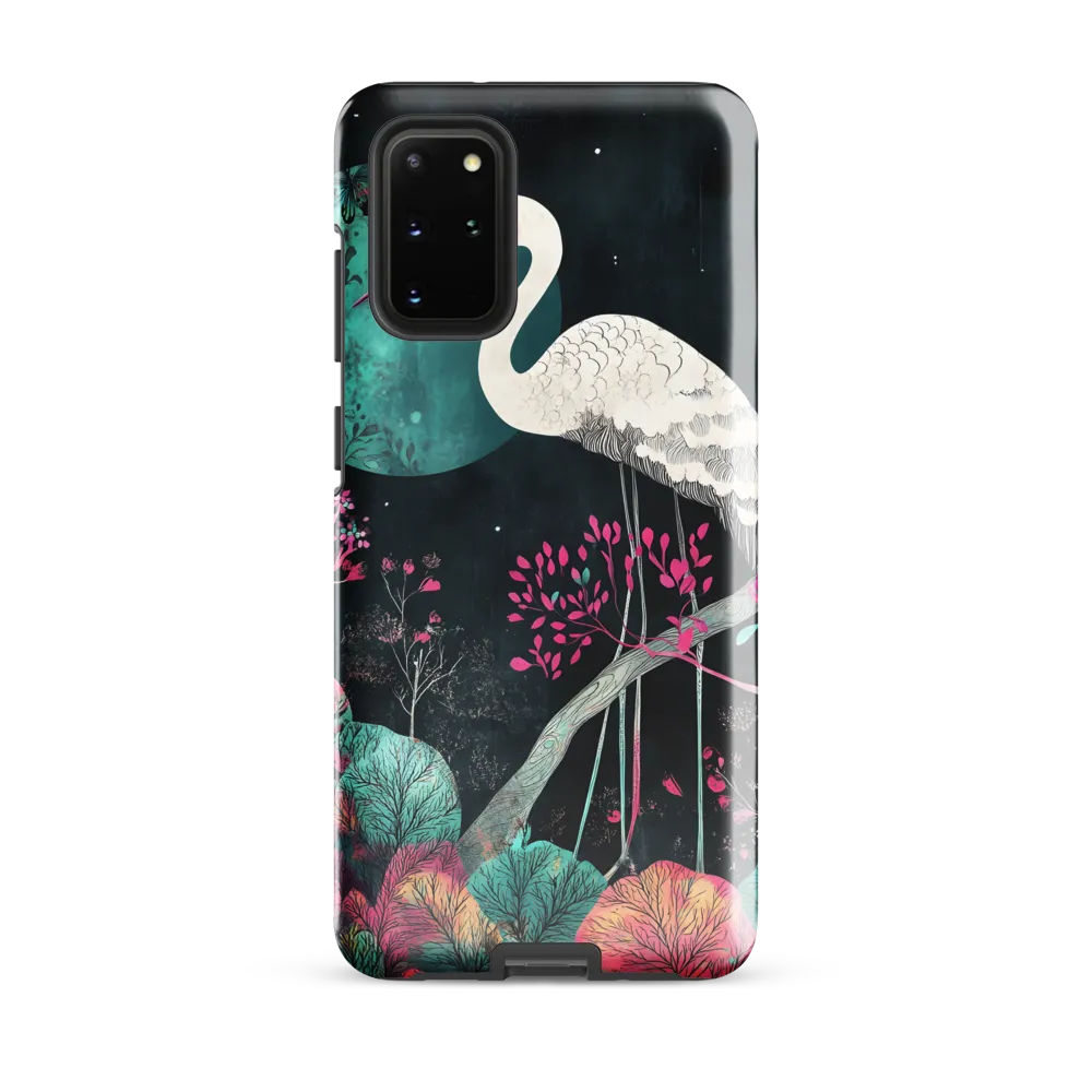 Ethereal Presence: Heron in a Floral Dreamscape