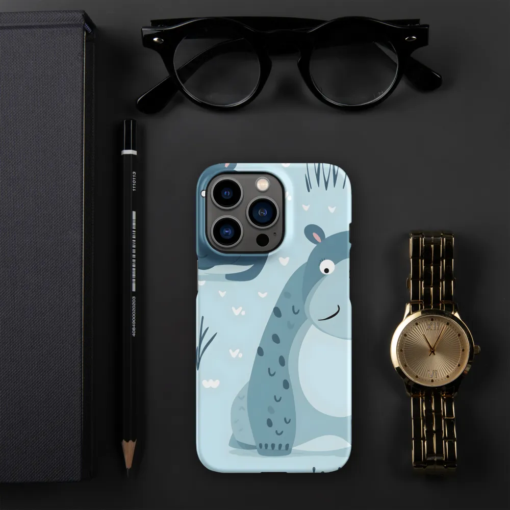 Whimsical Hippo Delight | Phone Case |  13 Pro | Snap Case | Matte