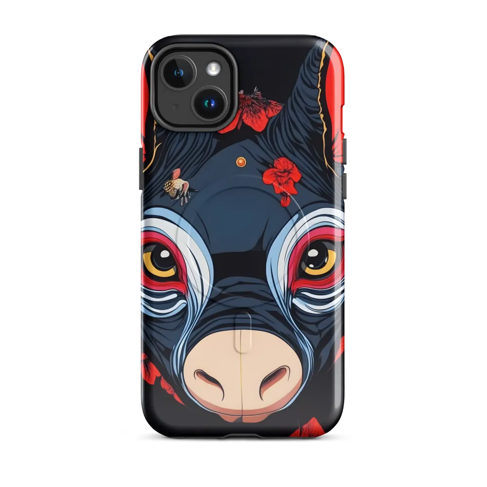 Mystical Bull with Floral Motifs