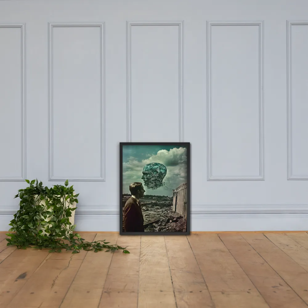 Ethereal Reflections: Identity in a Fragmented World | Poster with Black Frame | 18″×24″