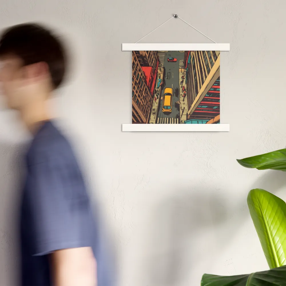 Urban Symphony | Poster With White Wood Hanger | 10″×10″