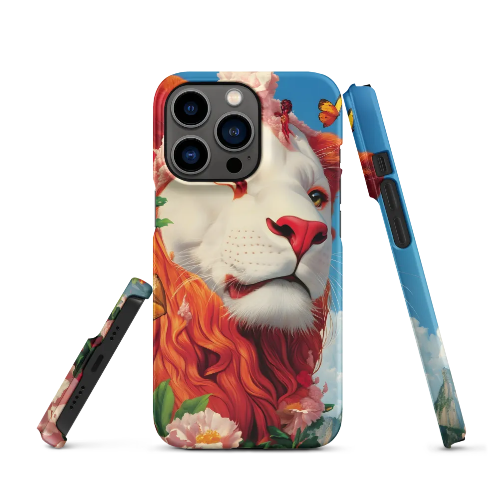 Majestic Lion Amidst Floral Splendor