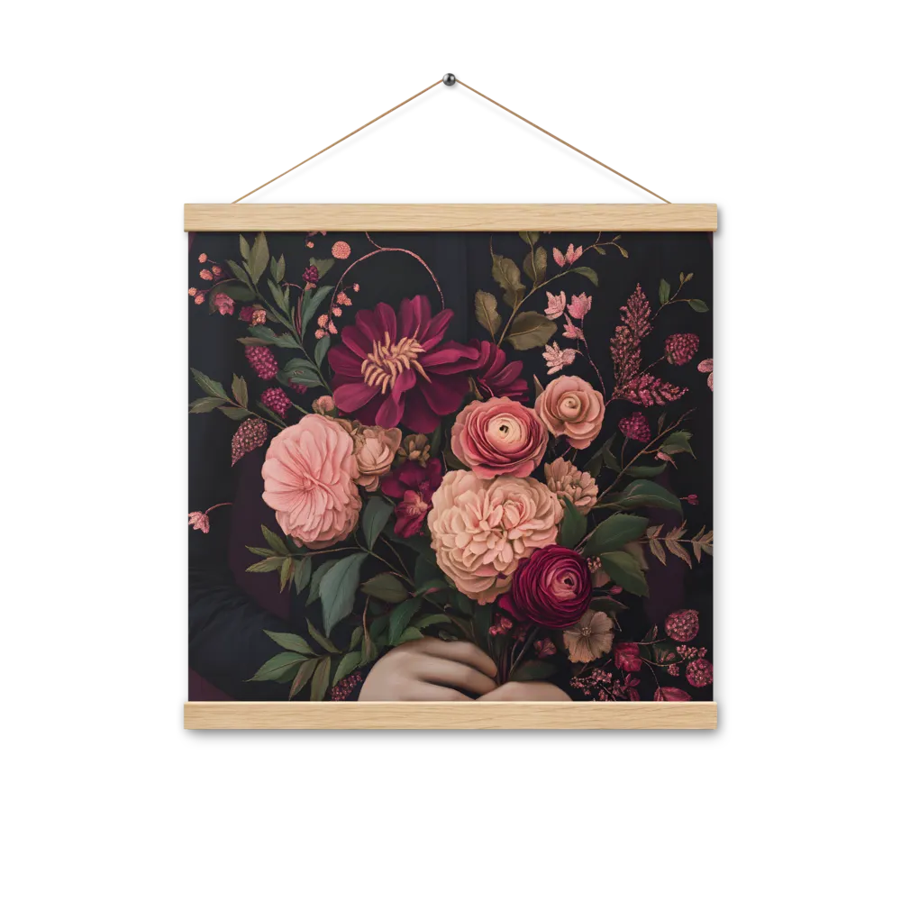 Botanical Elegance | Poster With Oak Wood Hanger | 16″×16″