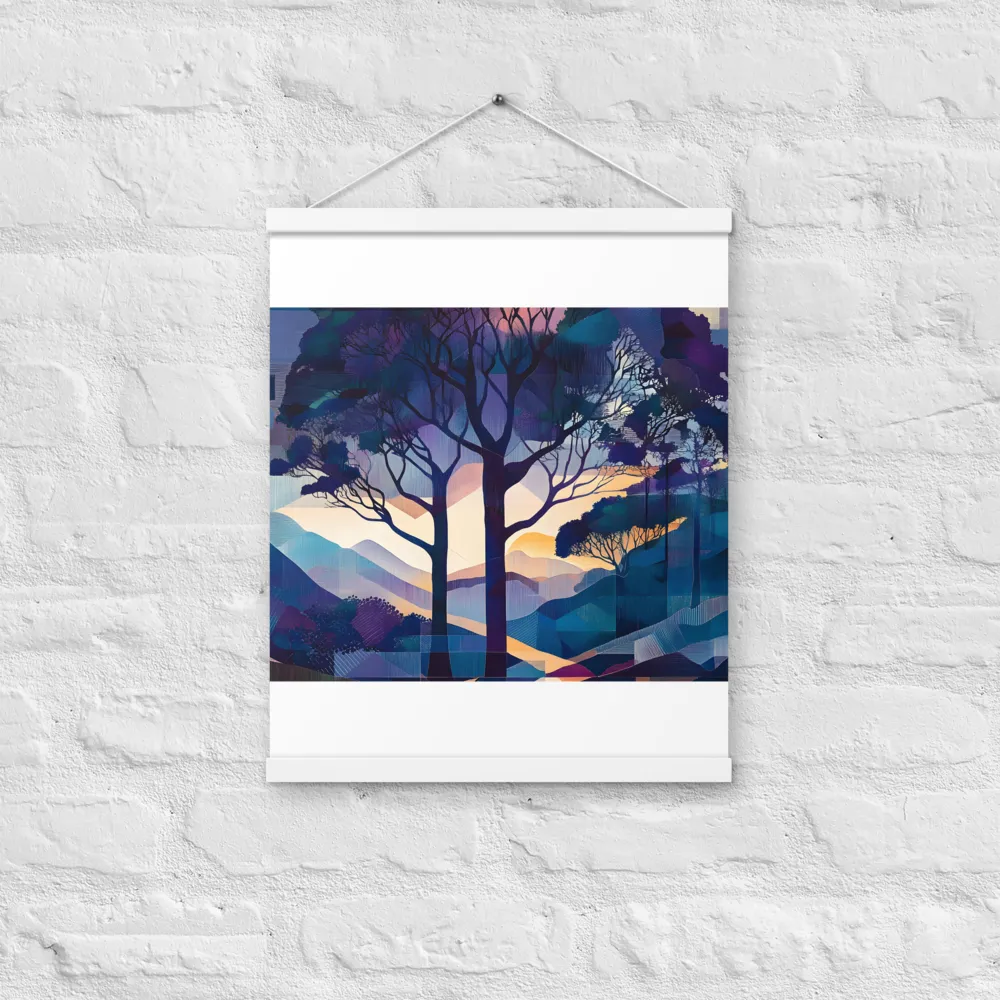 Tranquil Geometry: A Journey Through Color | Poster With White Wood Hanger | 16″×20″