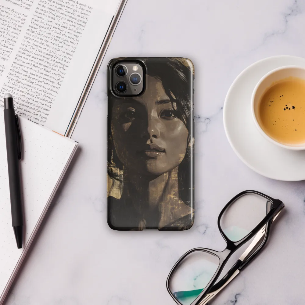 Golden Gaze: A Contemporary Portrait | Phone Case |  11 Pro Max | Snap Case | Glossy