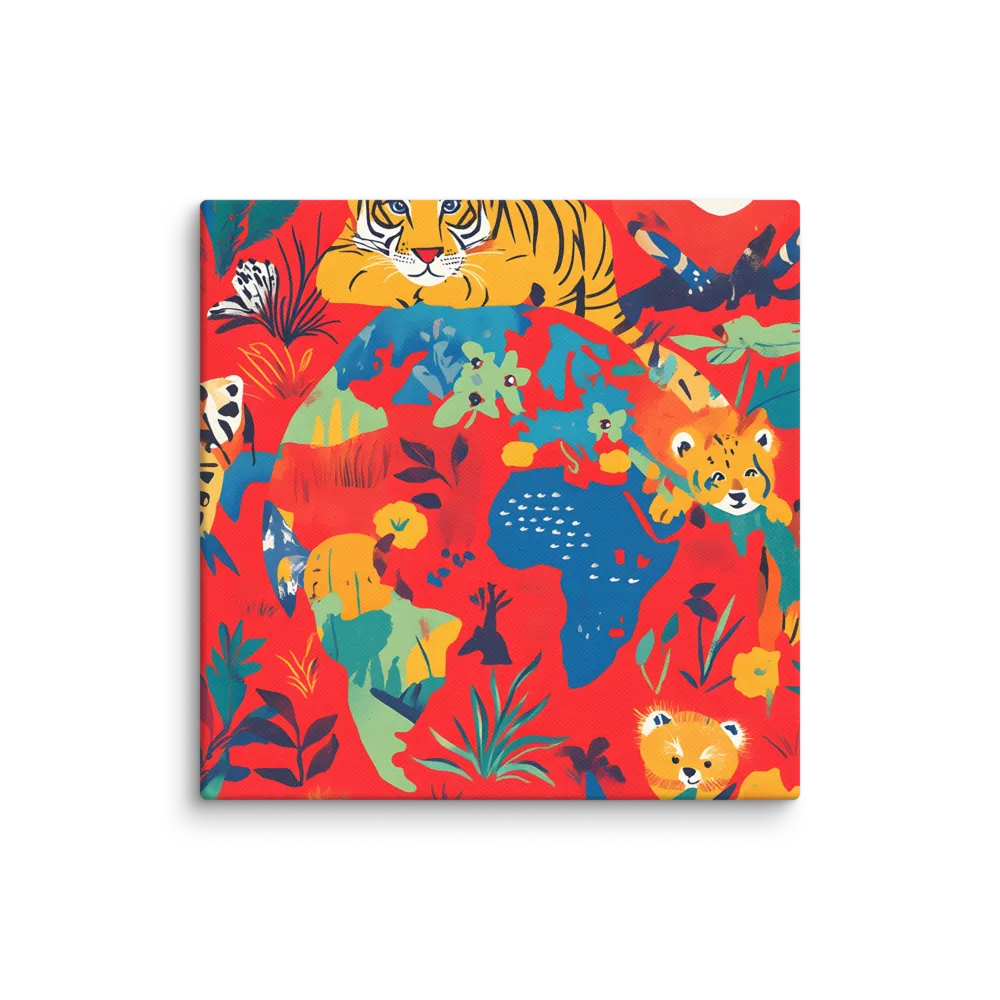 Wild Wonders of the Globe | Canvas | 14″×14″