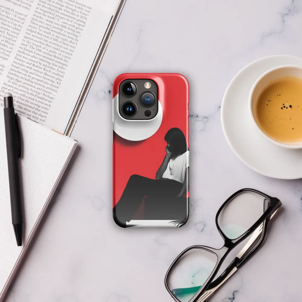 Contemplation in Red | Phone Case |  15 Pro | Snap Case | Glossy