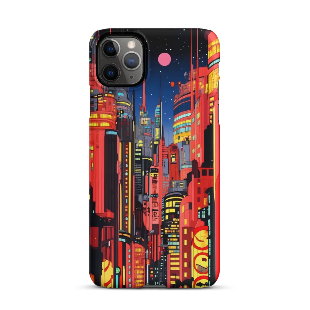 Neon Dreams: A Cyberpunk Cityscape | Phone Case |  11 Pro Max | Snap Case | Matte
