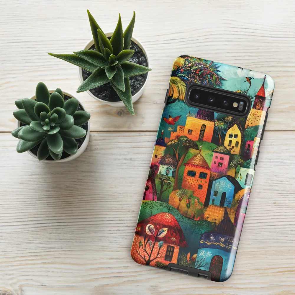 Whimsical Village Harmony | Phone Case |  S10 Plus | Tough Case | Glossy