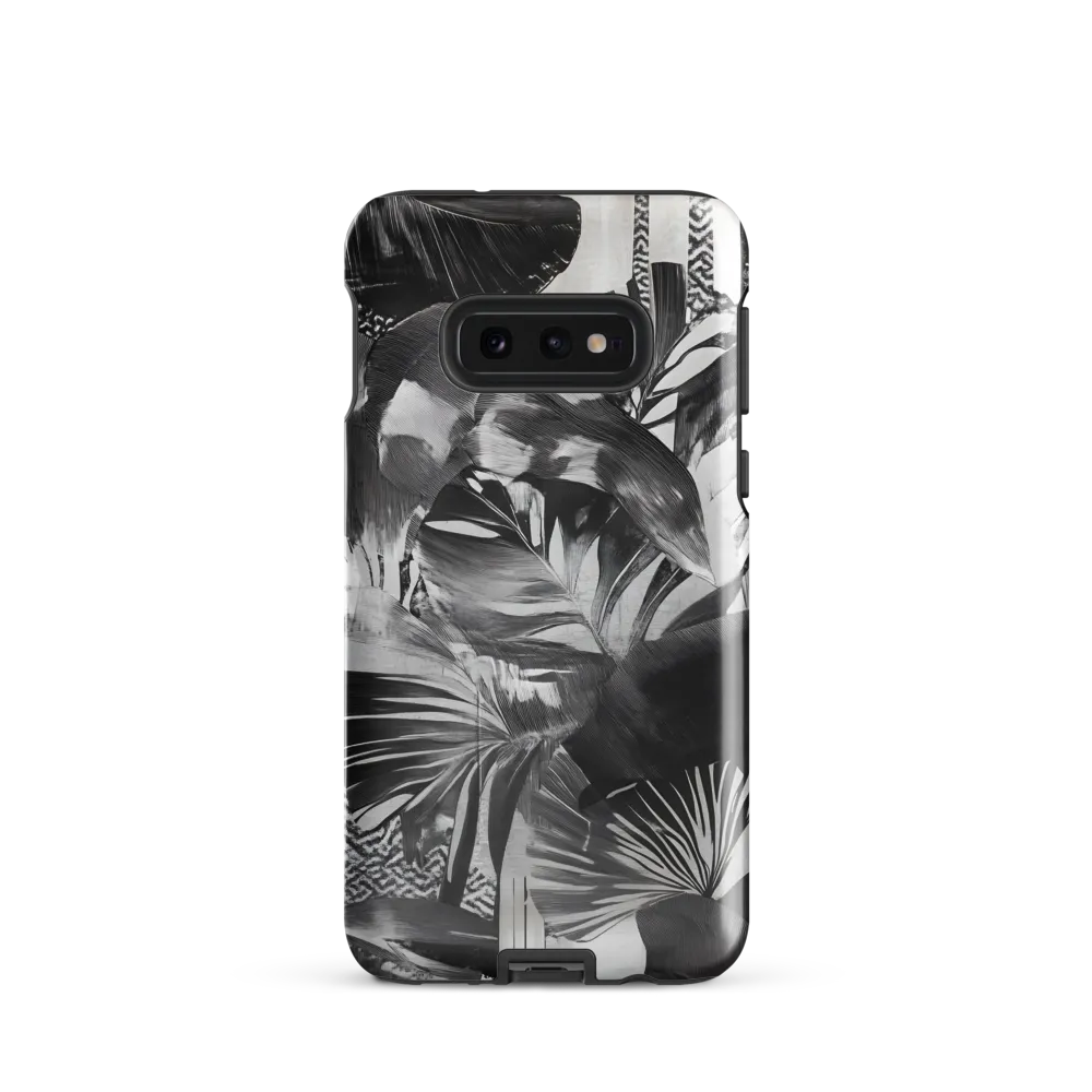 Monochrome Serenity in Tropical Foliage