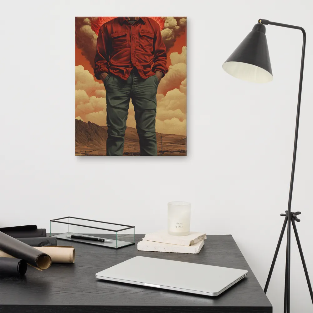 Defiant Spirit in a Surreal Landscape | Canvas | 16″×20″