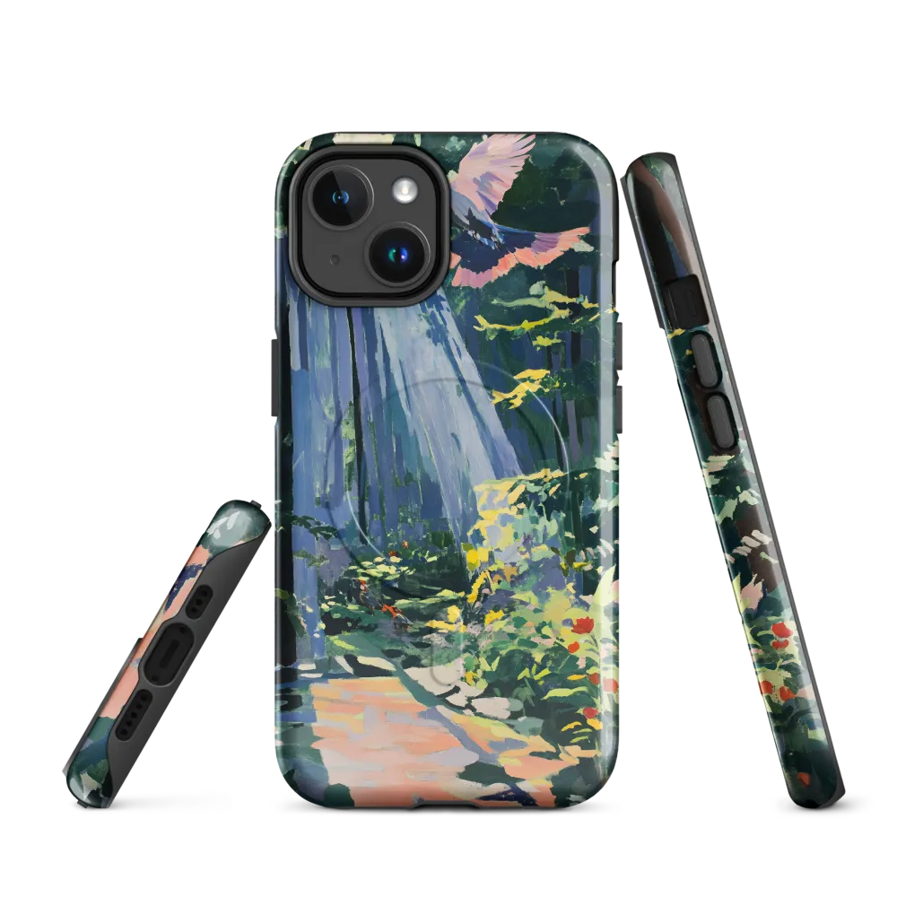 Flight of Light: A Serene Forest | Phone Case |  14 | MagSafe® Tough Case | Glossy