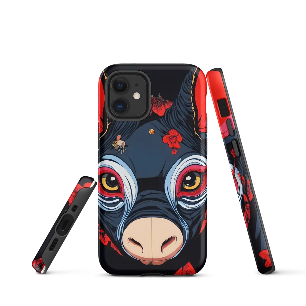 Mystical Bull with Floral Motifs