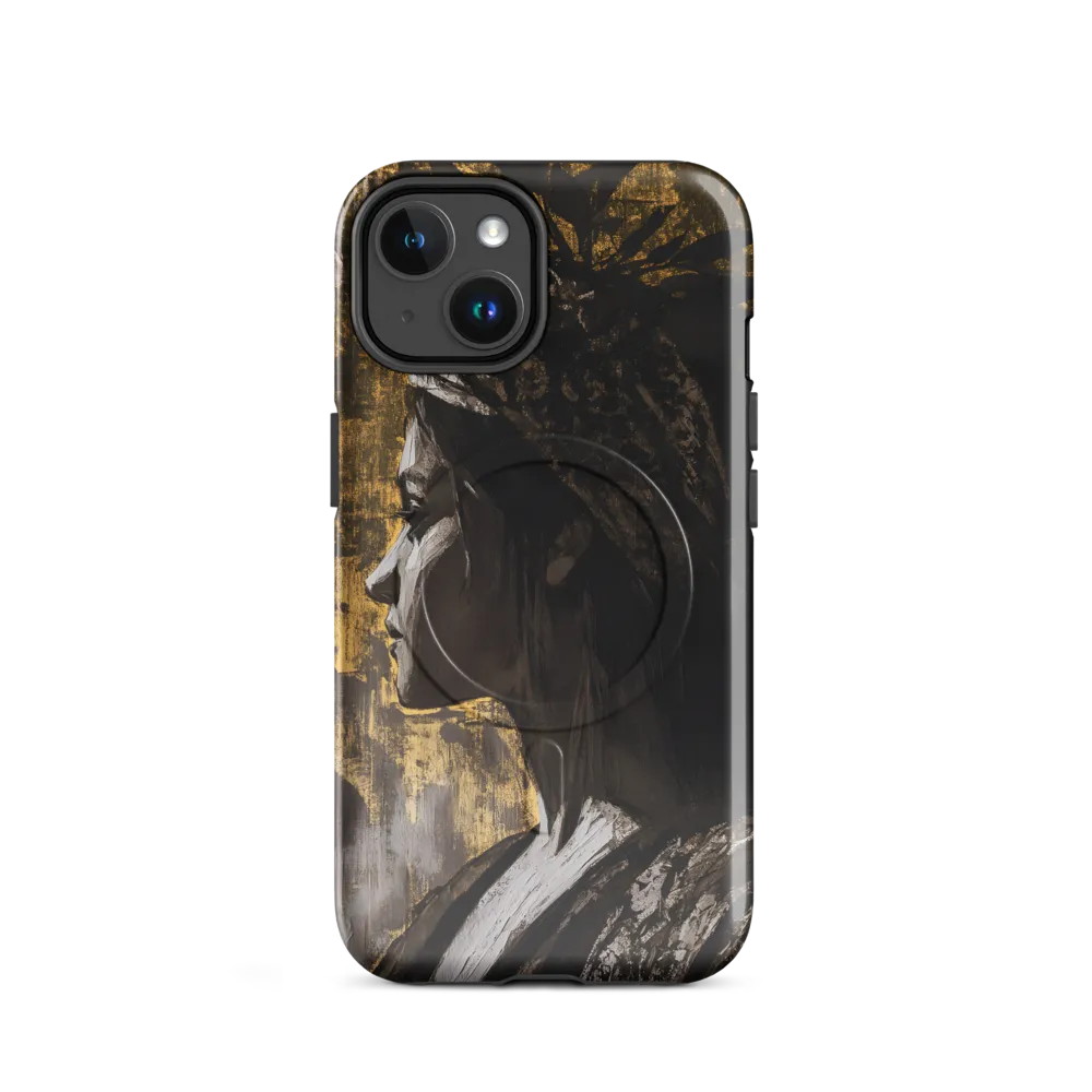 Golden Elegance: A Modern Profile Portrait