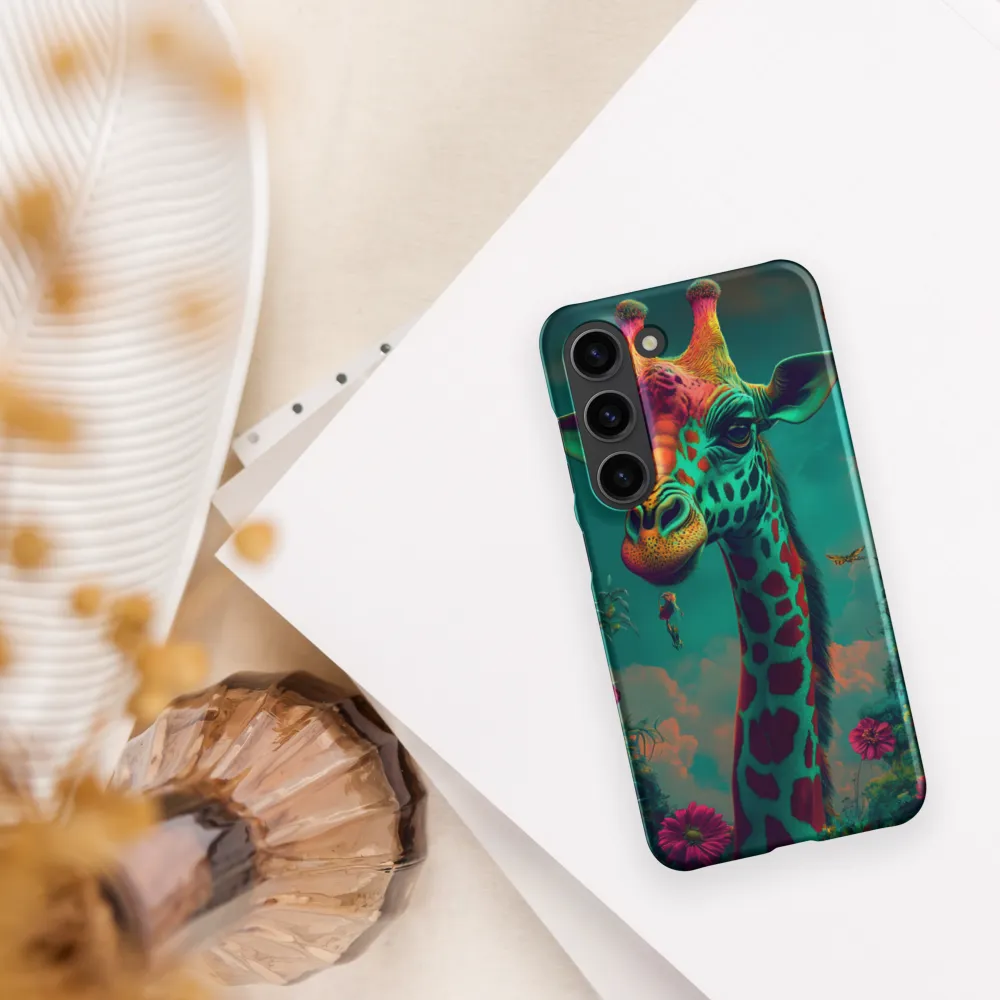 Whimsical Giraffe Among Blossoms