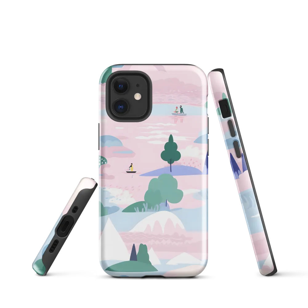 Whimsical Reflections: A Journey Through Landscapes | Phone Case |  12 mini | Tough Case | Glossy
