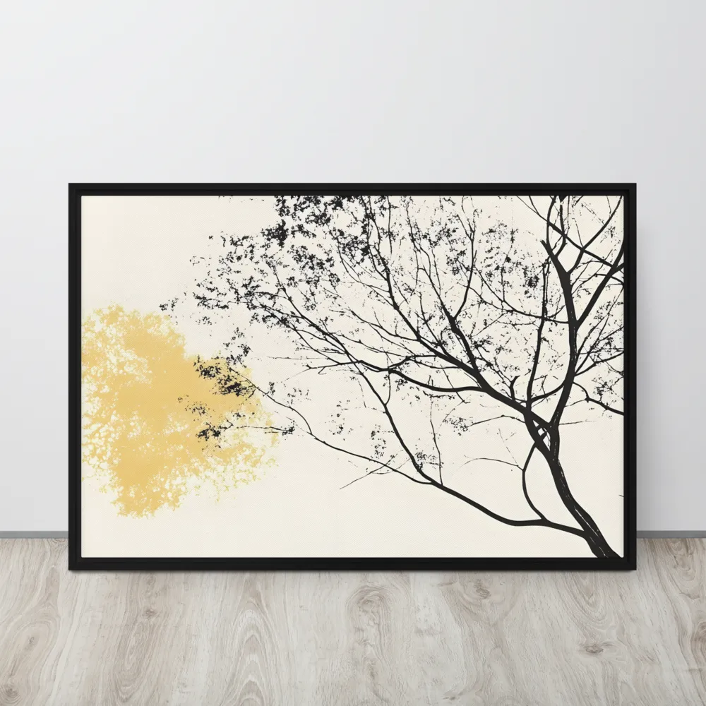 Whispers of Solitude | Canvas with Black Frame | 24″×36″