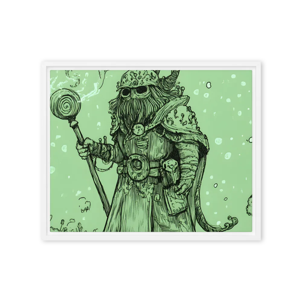 The Enigmatic Wizard | Canvas with White Frame | 16″×20″