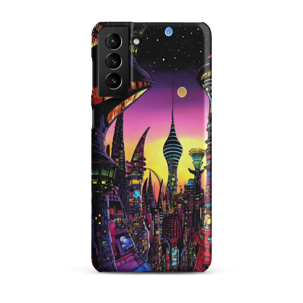 Futuristic Cityscape at Dusk | Phone Case |  S21 Plus | Snap Case | Matte