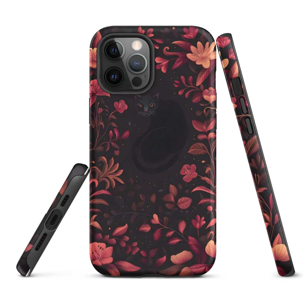 Enigmatic Feline Flora | Phone Case |  12 Pro Max | Tough Case | Matte