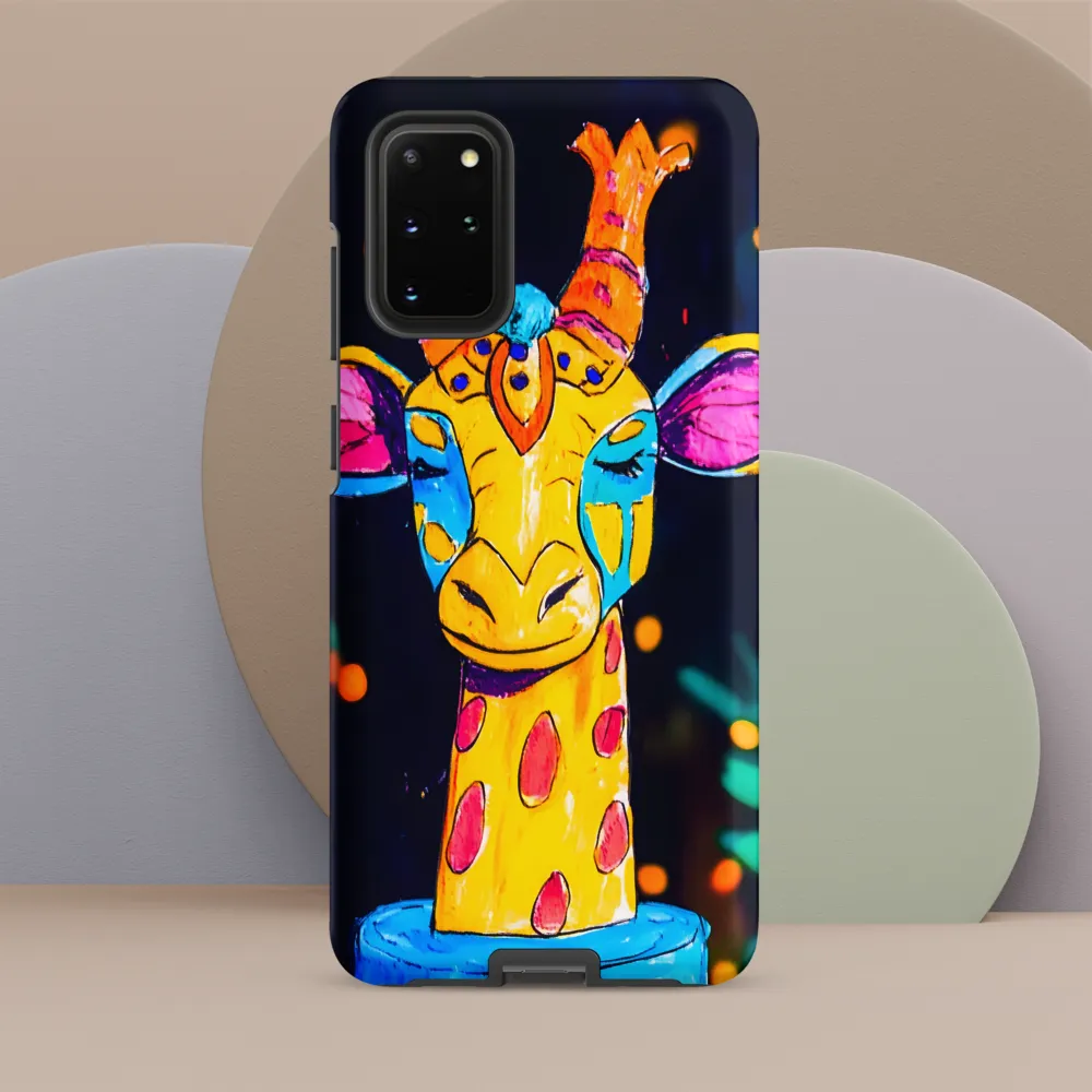 Whimsical Giraffe in Vibrant Colors