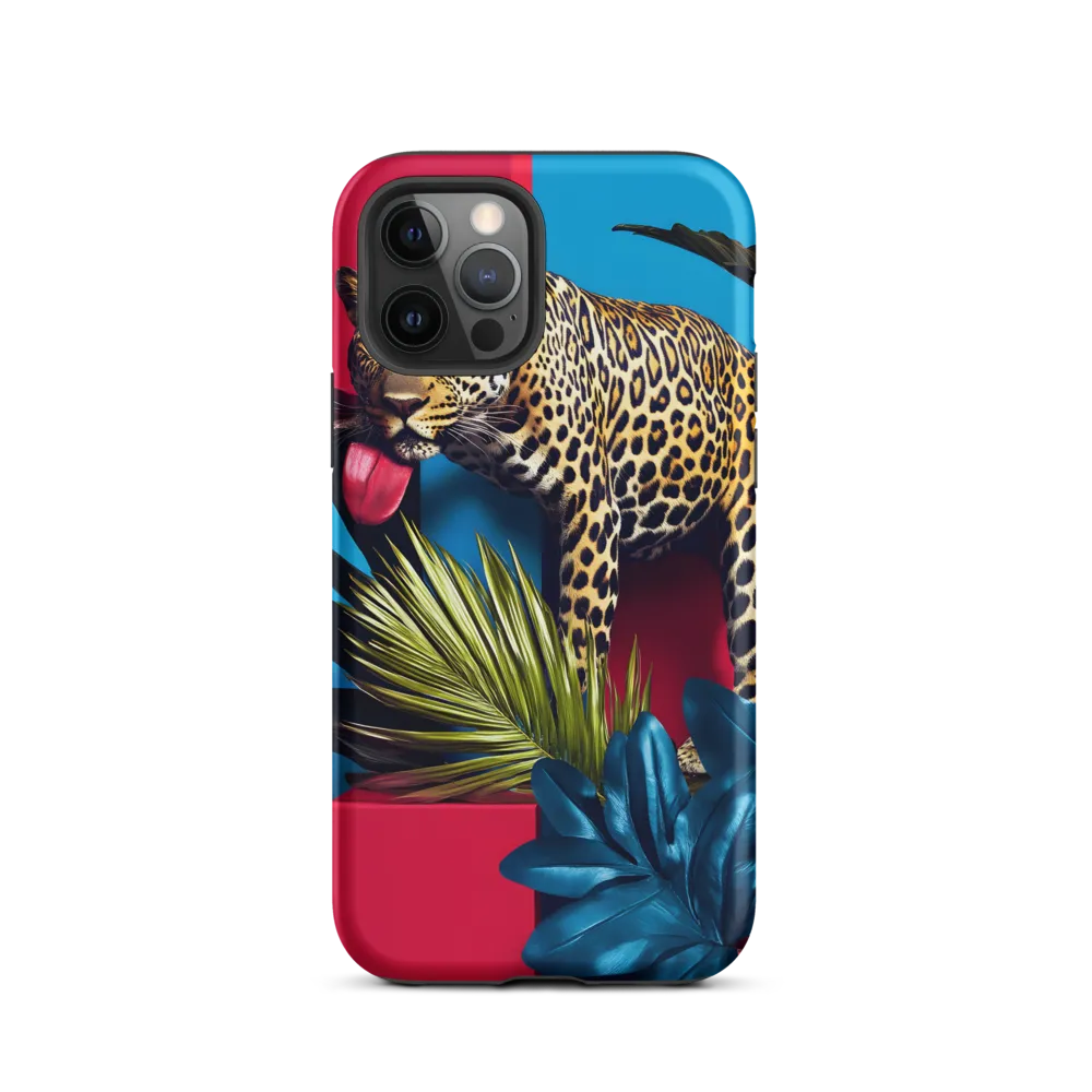 Playful Leopard in Vibrant Paradise