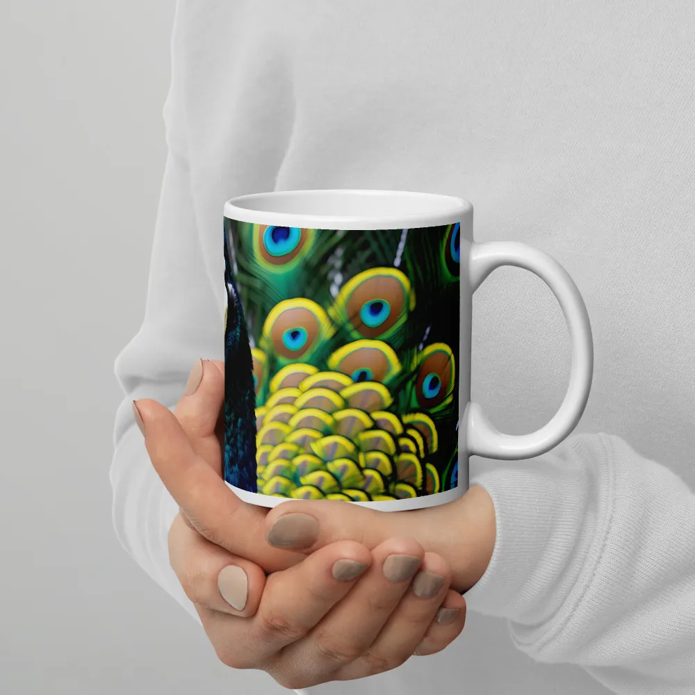 Regal Plumage: The Peacock's Splendor | Mugs | Multiple Sizes & Colors