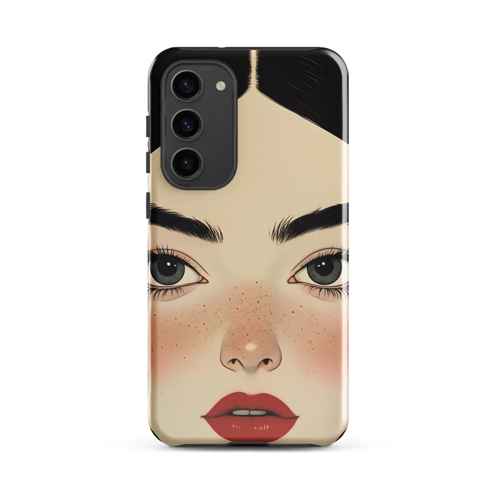 Serenity Captured: A Modern Portrait | Phone Case |  S23 Plus | Tough Case | Glossy