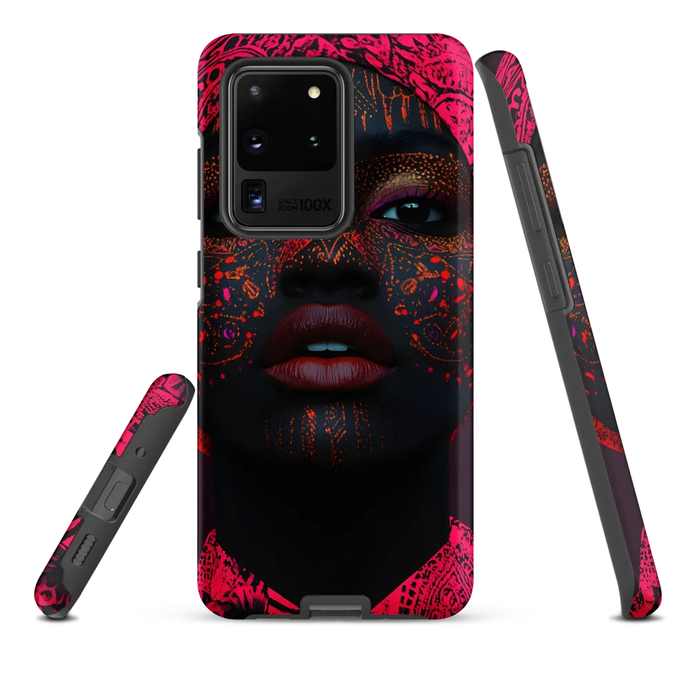Neon Adornments: A Portrait of Cultural Expression