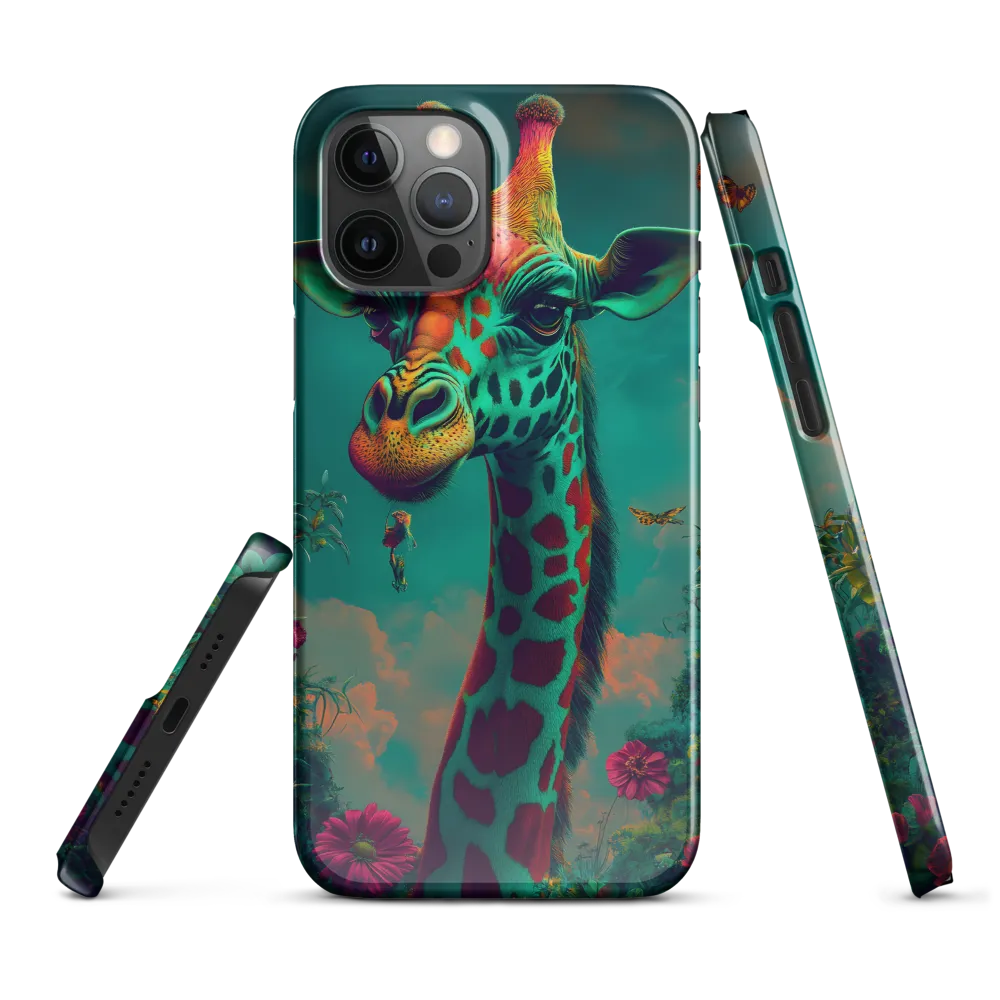 Whimsical Giraffe Among Blossoms