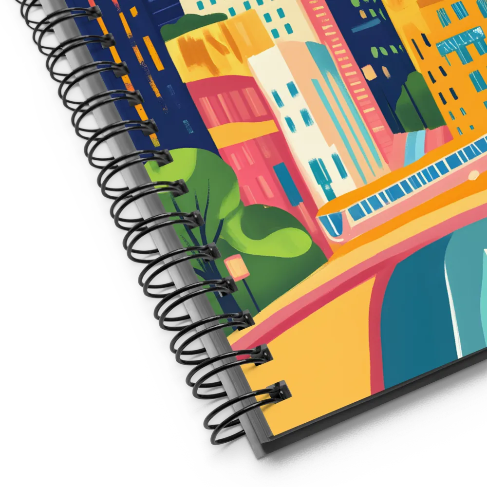 Energetic Cityscape | Spiral Notebook