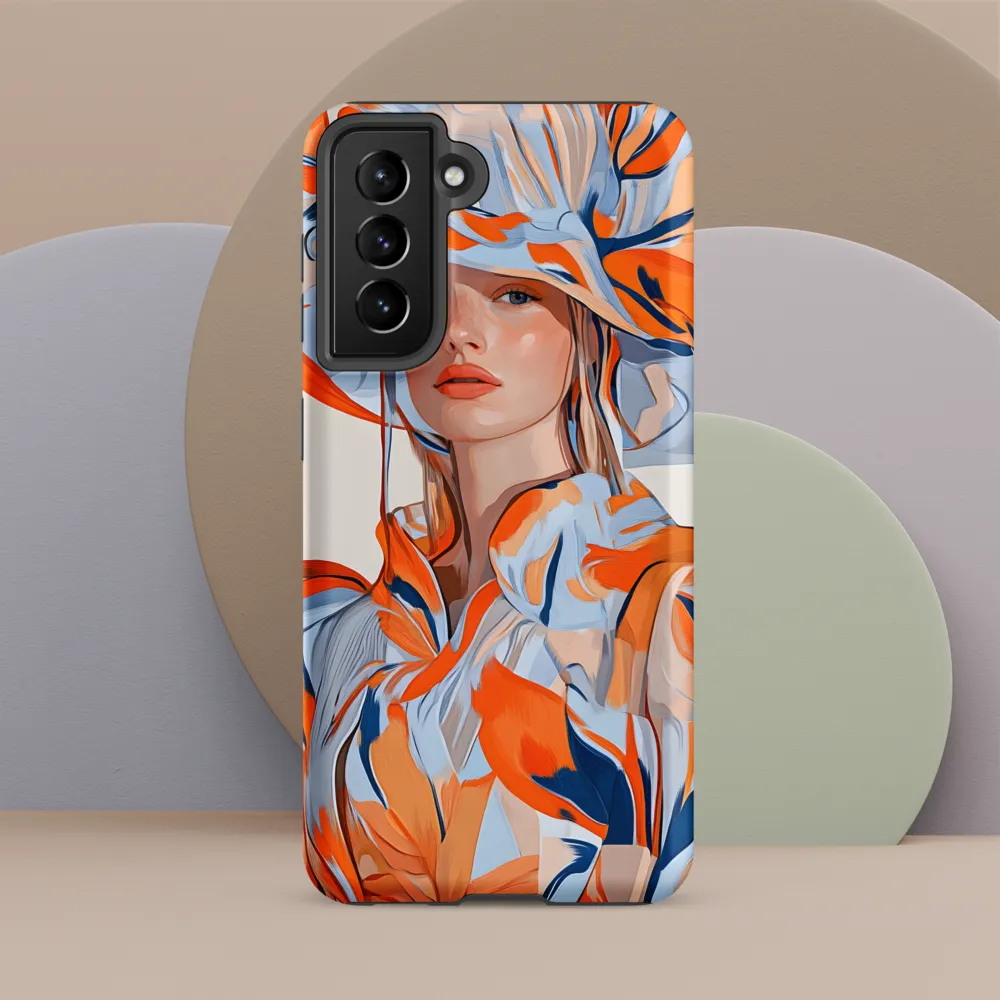 Striated Hat — Study in Orange and Blue