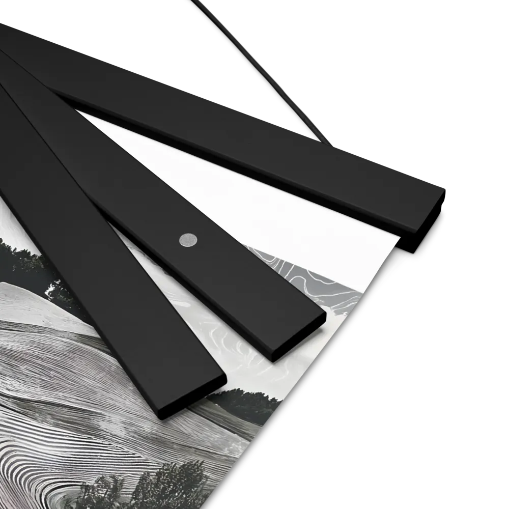 Fields of Serenity | Poster With Black Wood Hanger | 8″×10″