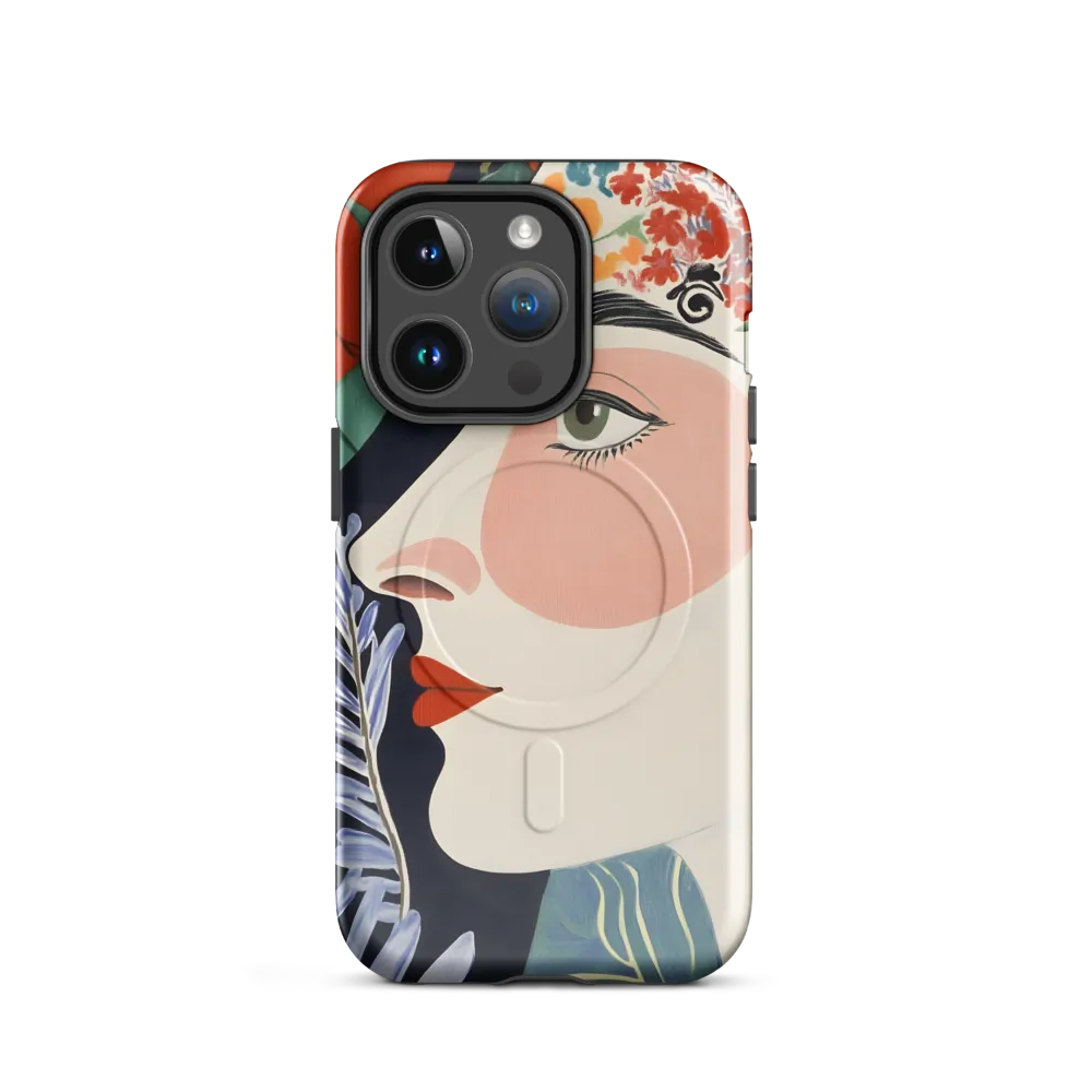 Floral Serenade: A Modern Portrait
