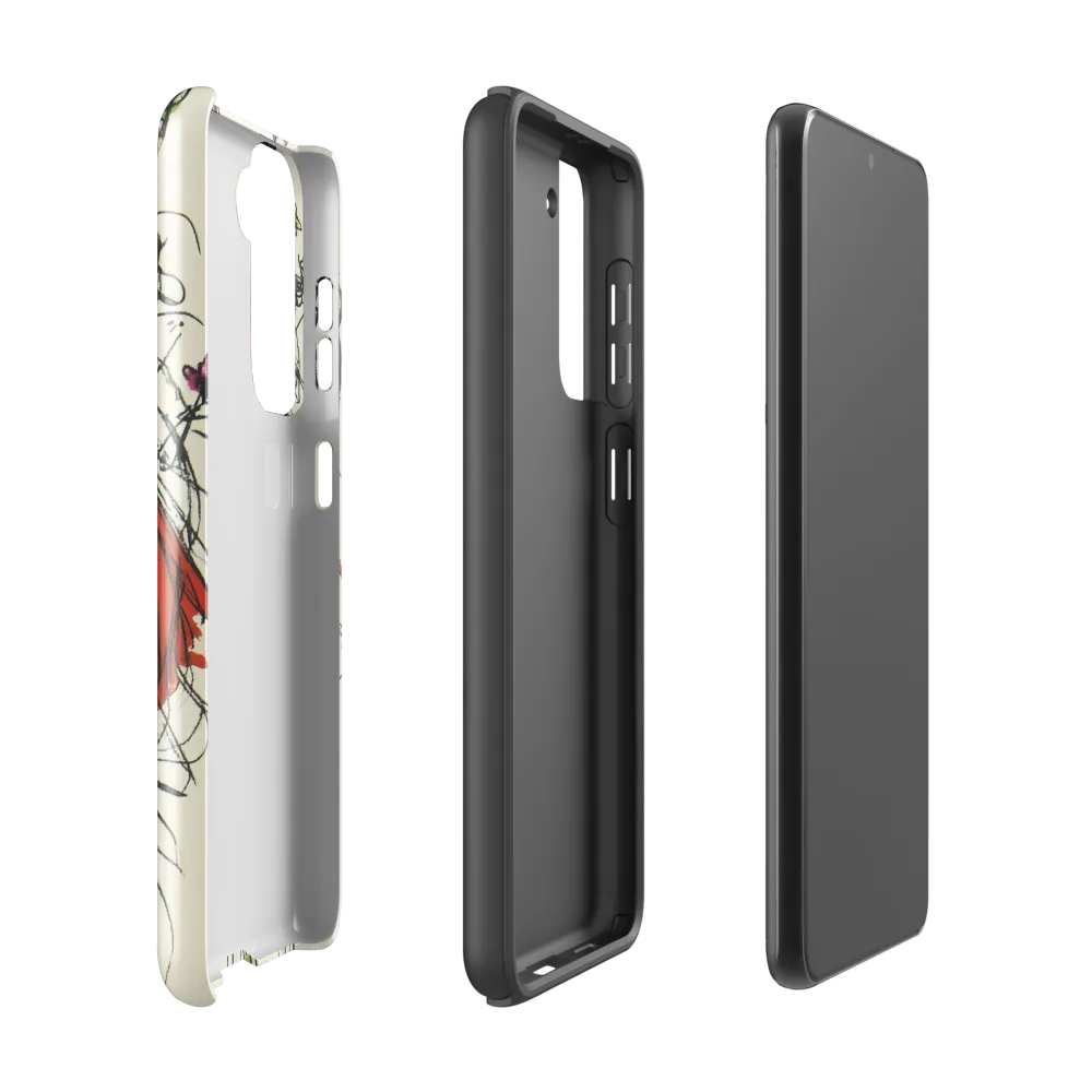 Whimsical Floral Portrait | Phone Case |  S21 | Tough Case | Glossy