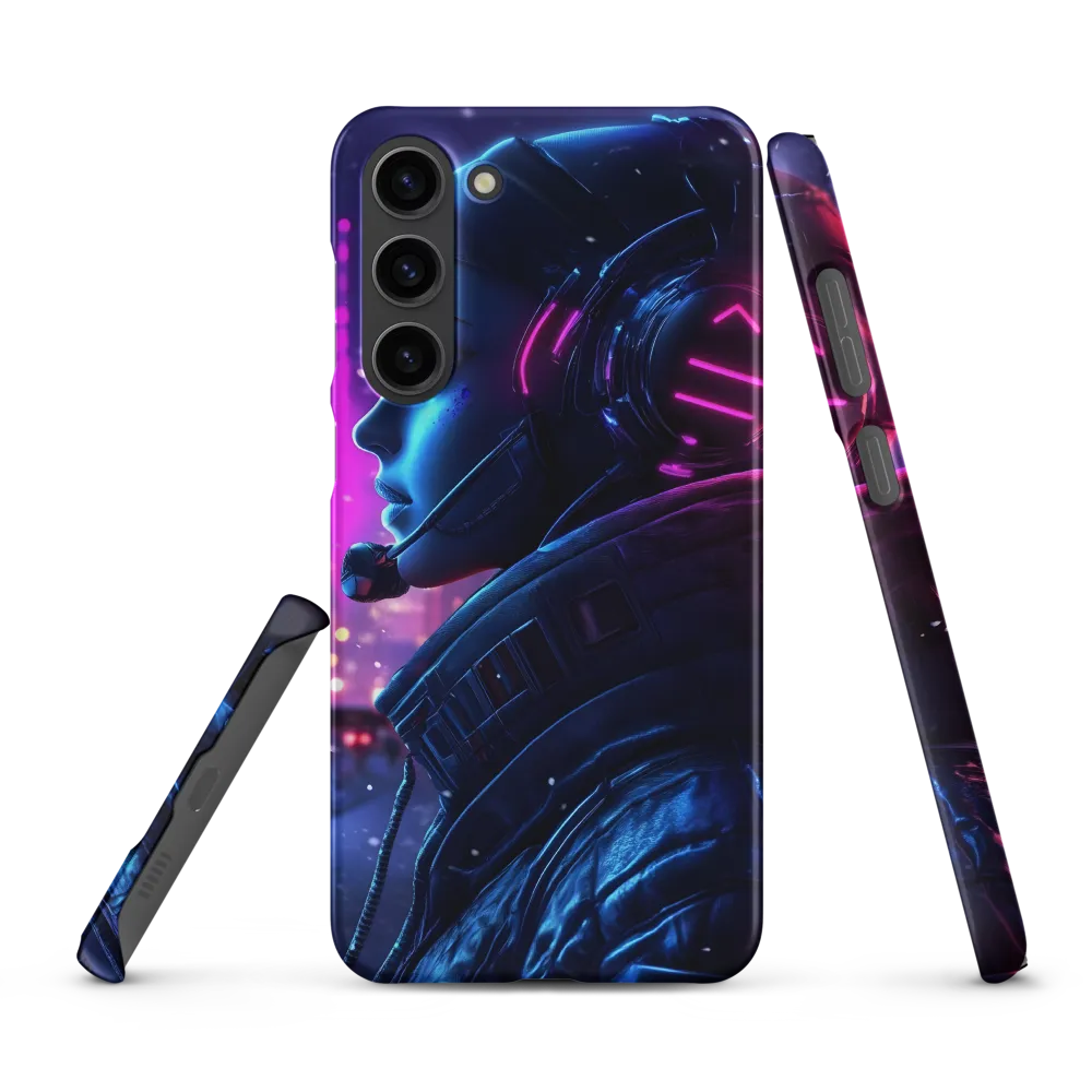 Dystopian Elegance: Cyberpunk Figure in Neon