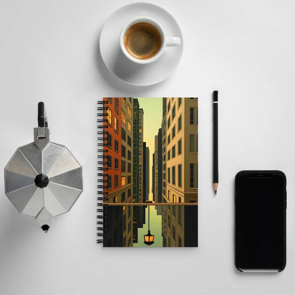 Reflections of Urban Serenity | Spiral Notebook