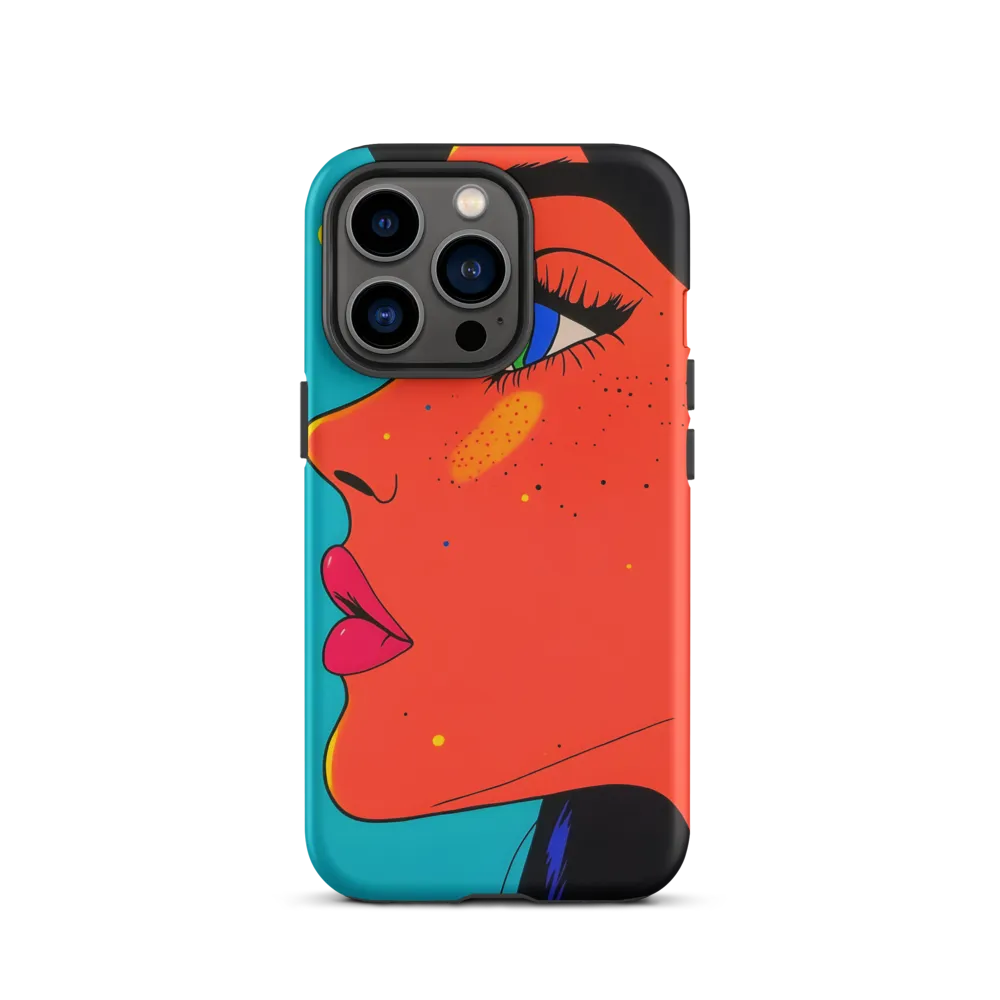 Vibrant Feminine Profile in Pop Art