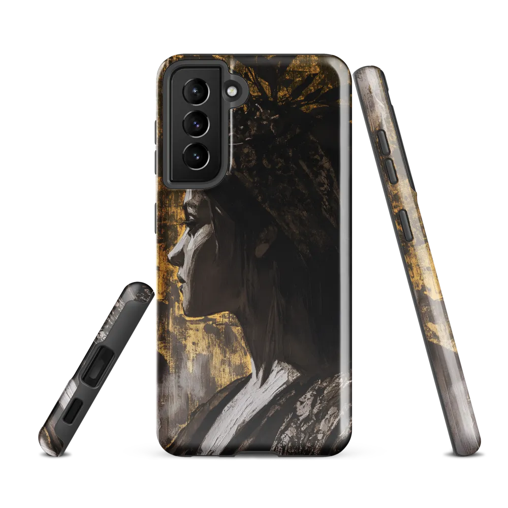 Golden Elegance: A Modern Profile Portrait