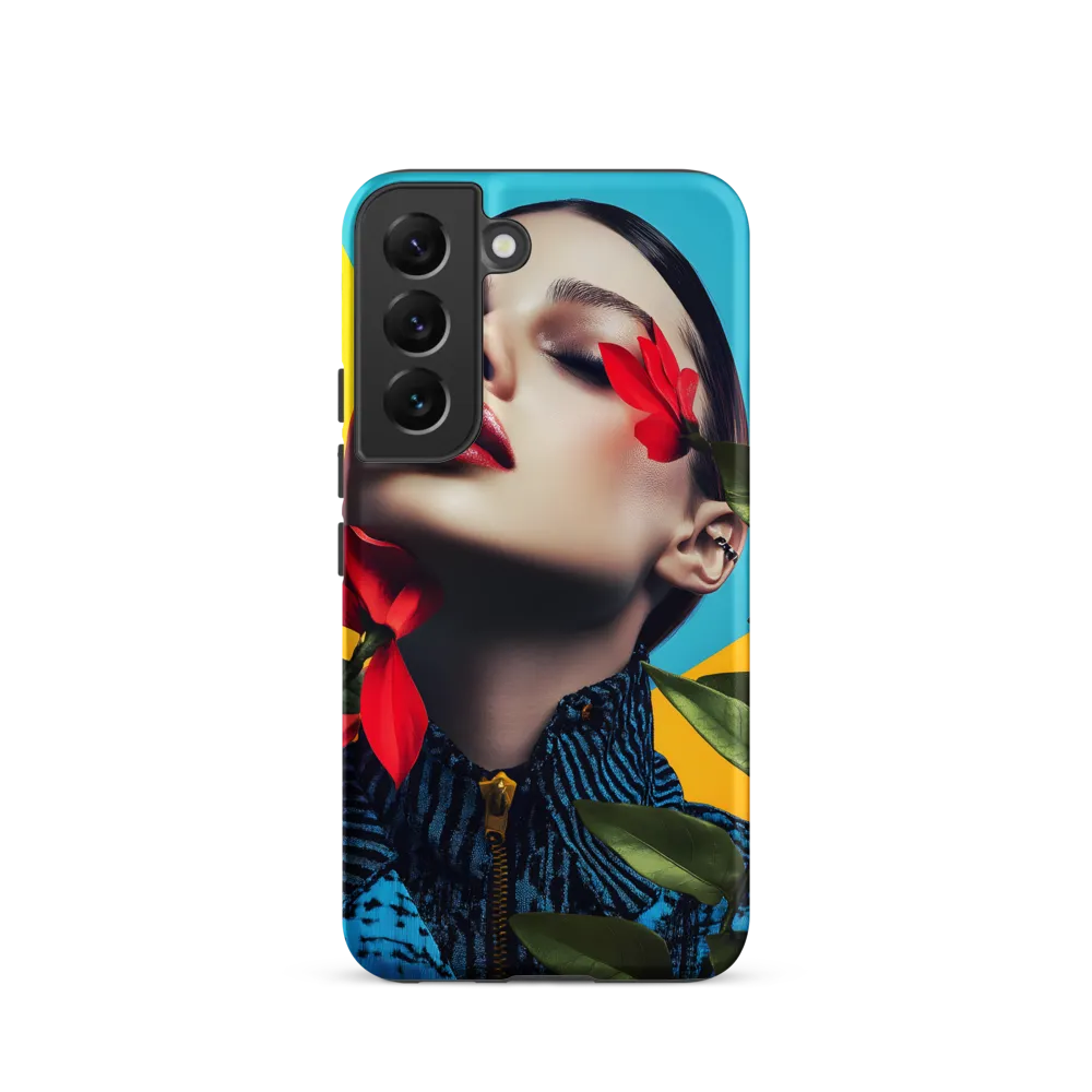 Floral Serenity: A Contemporary Portrait